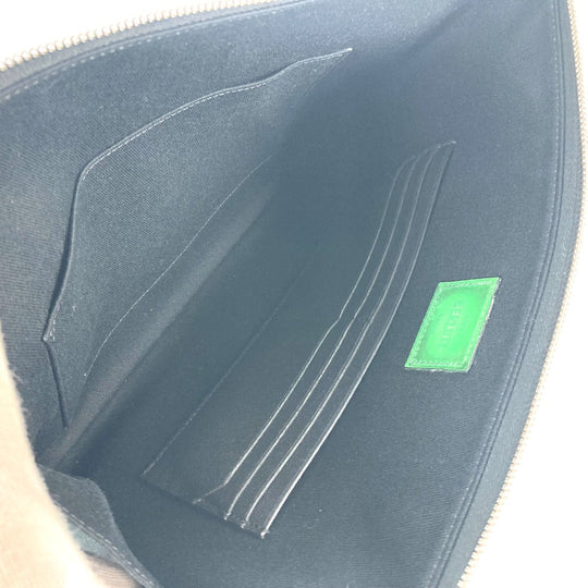 Berluti Clutch bag PVC / Leather gray L-shaped fastener Nino logo mens Used Authentic