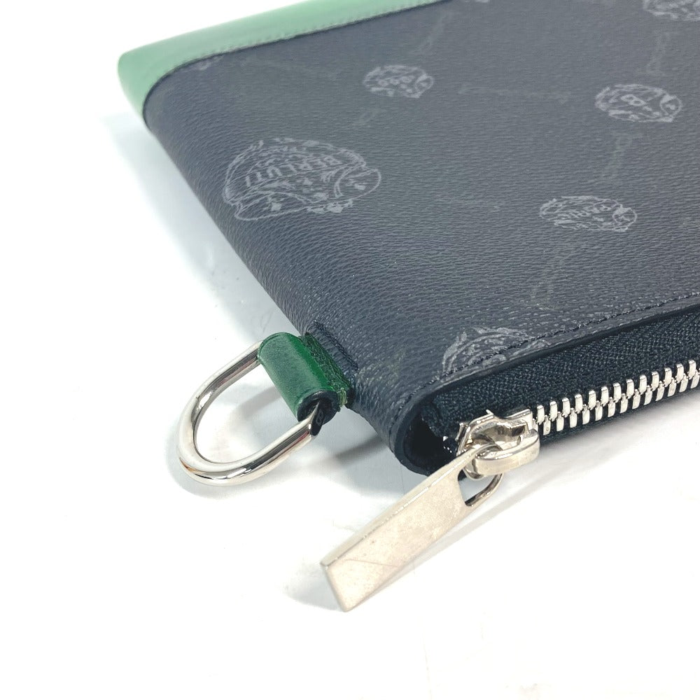 Berluti Clutch bag PVC / Leather gray L-shaped fastener Nino logo mens Used Authentic