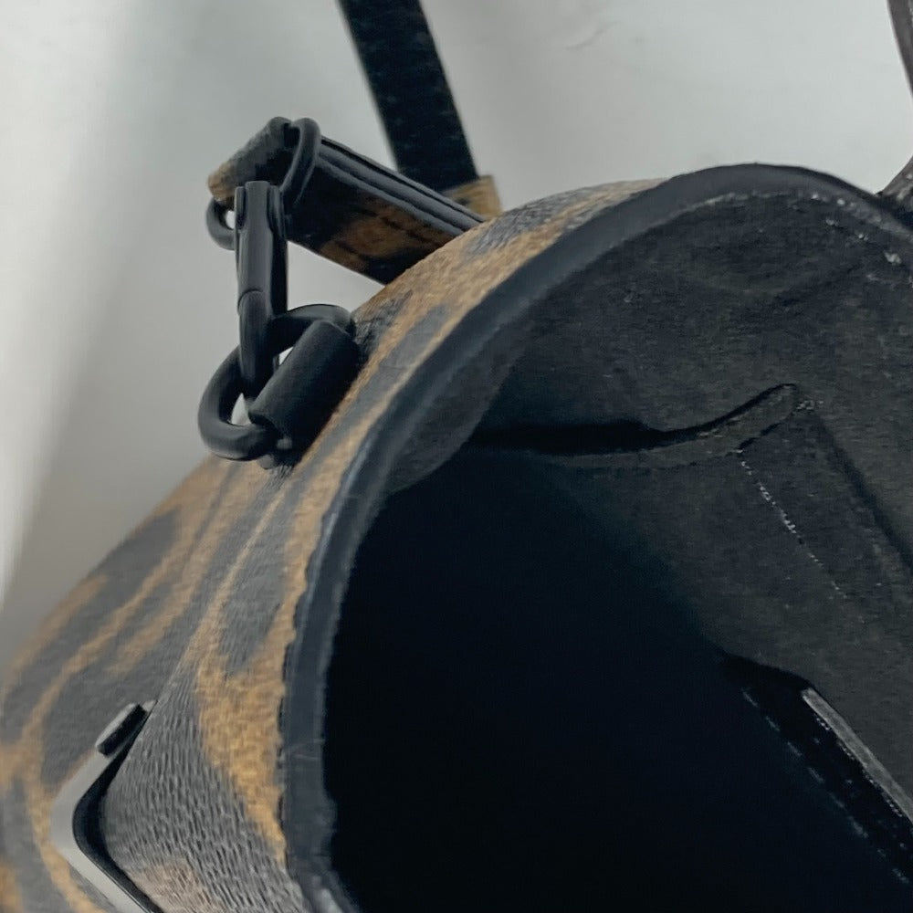 LOUIS VUITTON Vanity bag M43001 canvas Brown Monogram Reverse Leopard Camera box Women Used Authentic