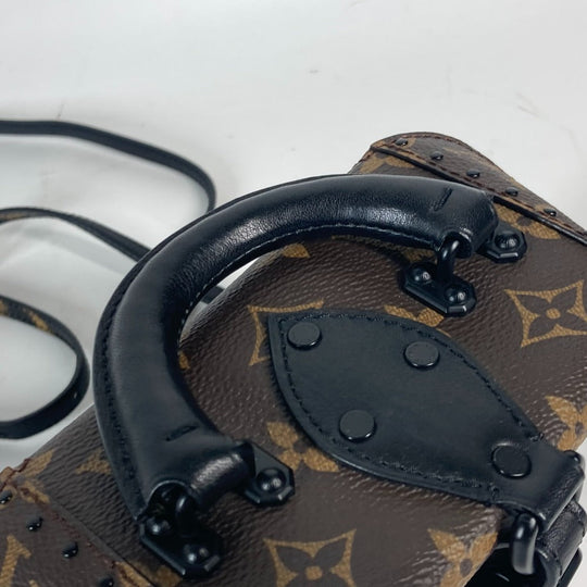 LOUIS VUITTON Vanity bag M43001 canvas Brown Monogram Reverse Leopard Camera box Women Used Authentic