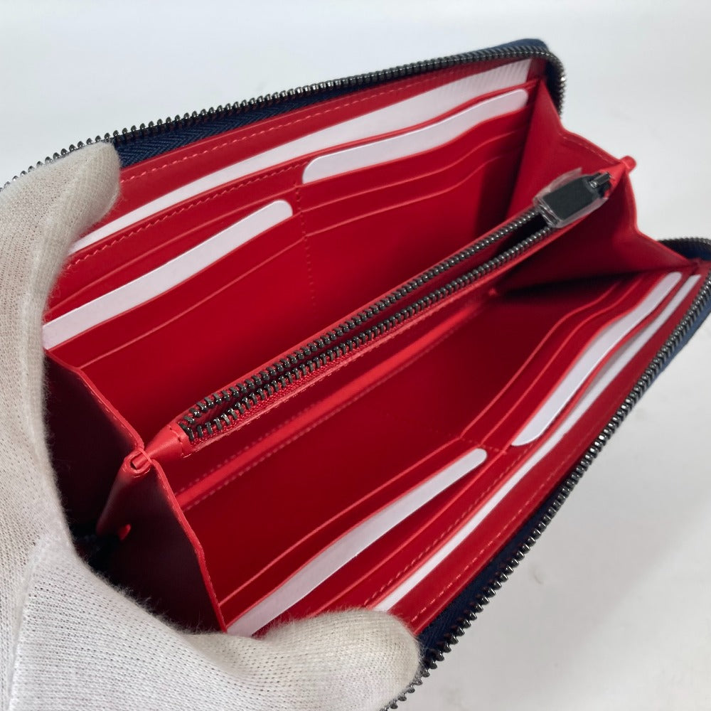 Christian Louboutin Long Wallet Purse 1225272 denim blue Long wallet logo spike studs Women Used Authentic