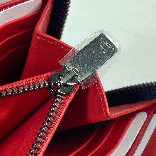 Christian Louboutin Long Wallet Purse 1225272 denim blue Long wallet logo spike studs Women Used Authentic