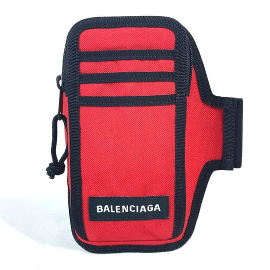 BALENCIAGA Pouch 6559472 Nylon Red Explorer Explorer Arm Phone Holder Women(Unisex) Used Authentic