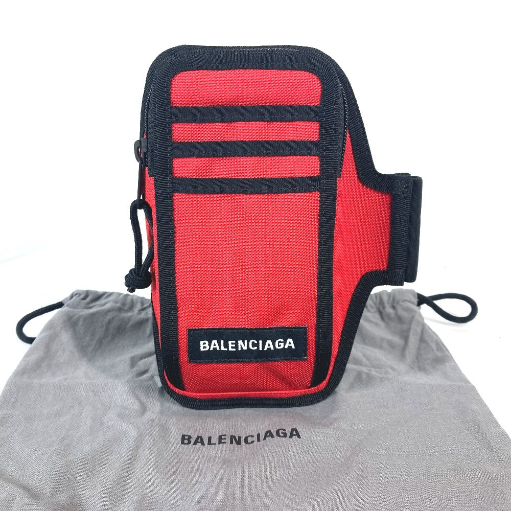 BALENCIAGA Pouch 6559472 Nylon Red Explorer Explorer Arm Phone Holder Women(Unisex) Used Authentic