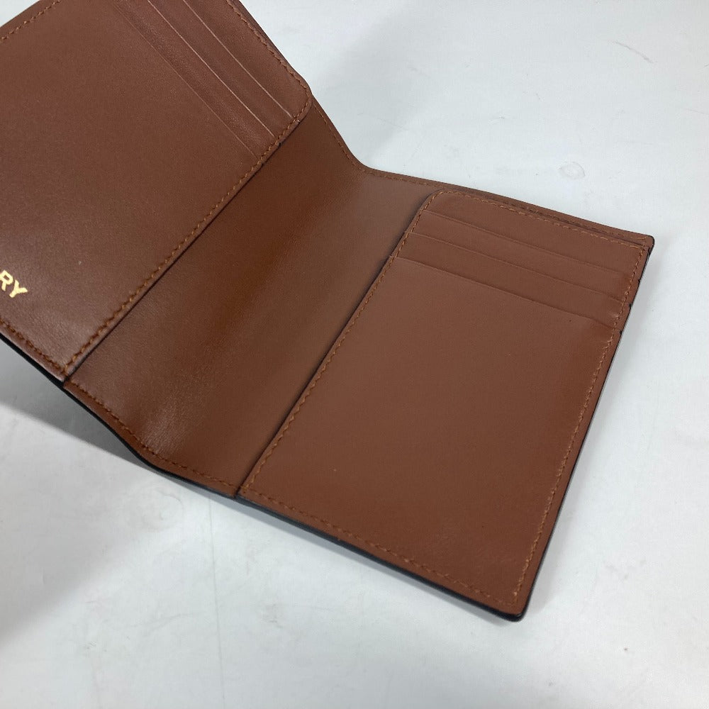 BURBERRY passport case PVC / Leather Brown TB logo Women Used Authentic