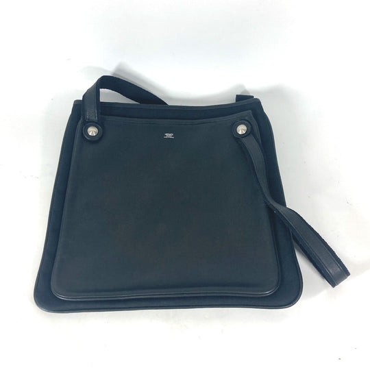 HERMES Shoulder Bag leather black Mrs. hippies unisex(Unisex) Used Authentic