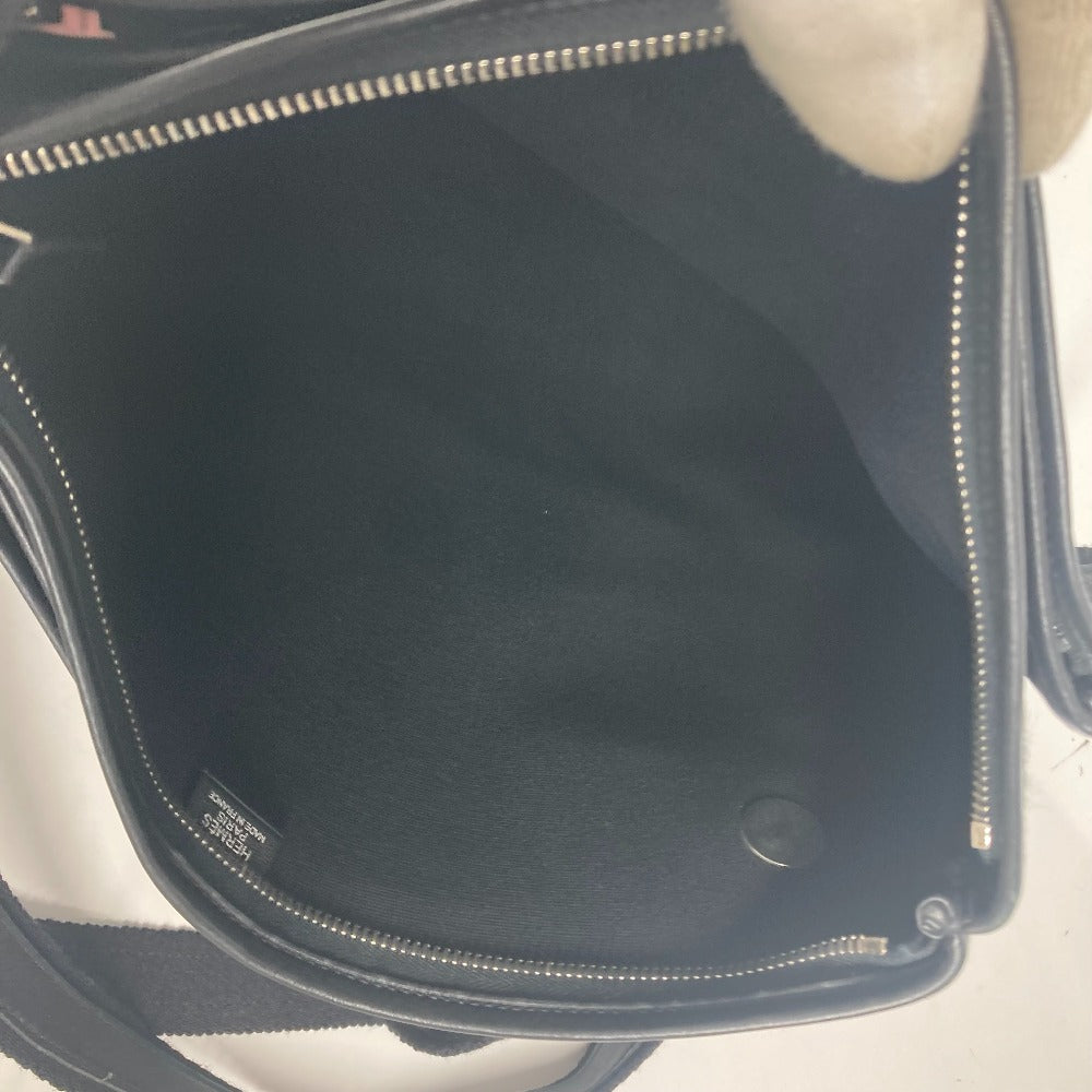 HERMES Shoulder Bag leather black Mrs. hippies unisex(Unisex) Used Authentic