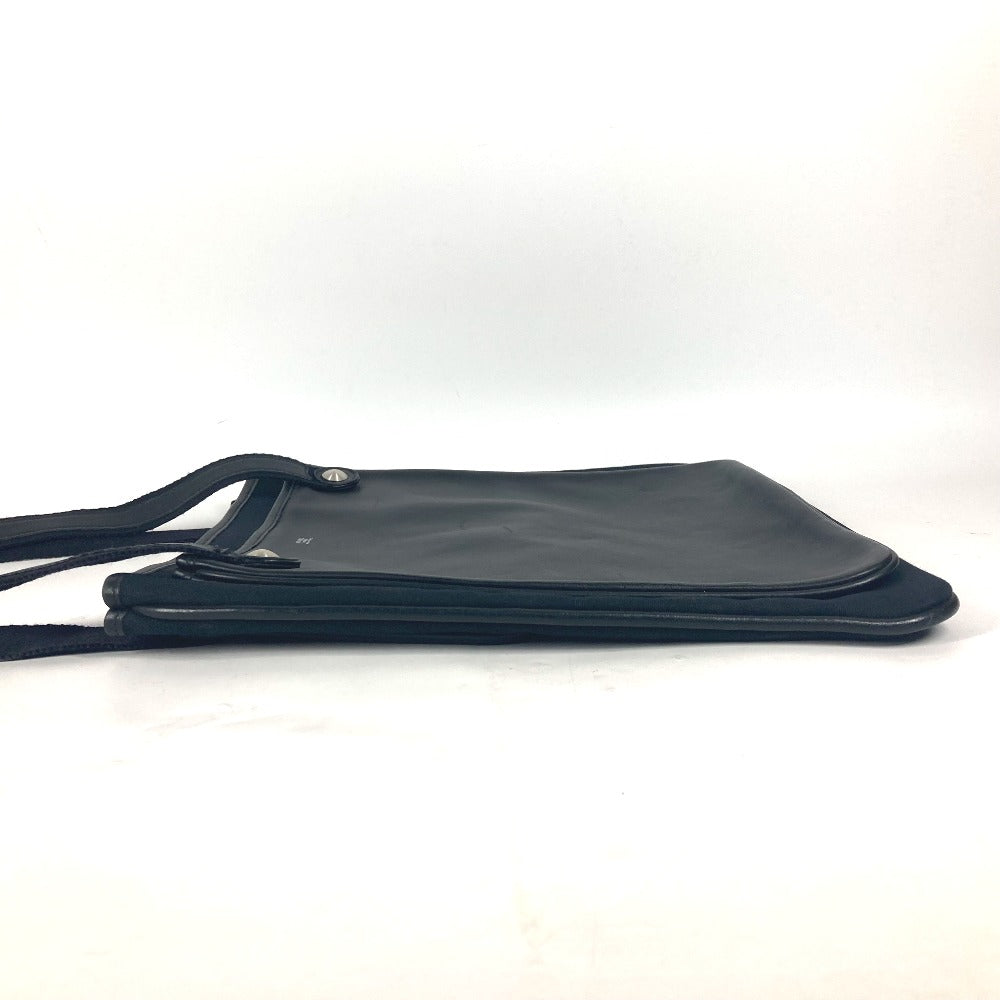 HERMES Shoulder Bag leather black Mrs. hippies unisex(Unisex) Used Authentic