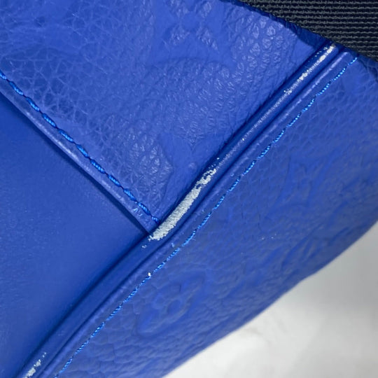 LOUIS VUITTON Backpack M23189 Taurillon Clemence Leather blue Monogram Taurillon Clemence Christopher MM