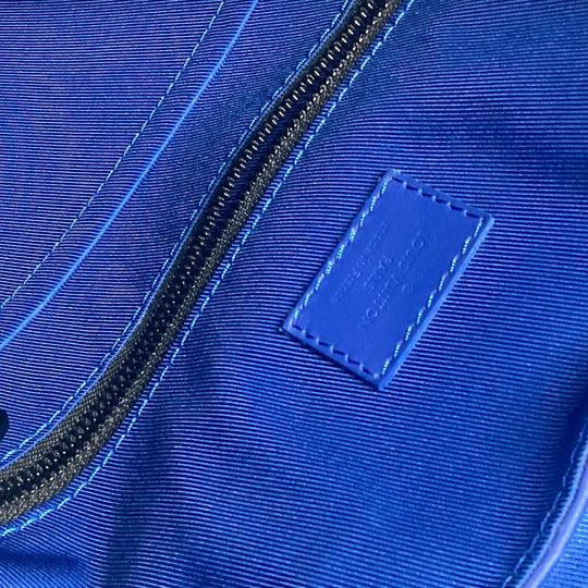 LOUIS VUITTON Backpack M23189 Taurillon Clemence Leather blue Monogram Taurillon Clemence Christopher MM