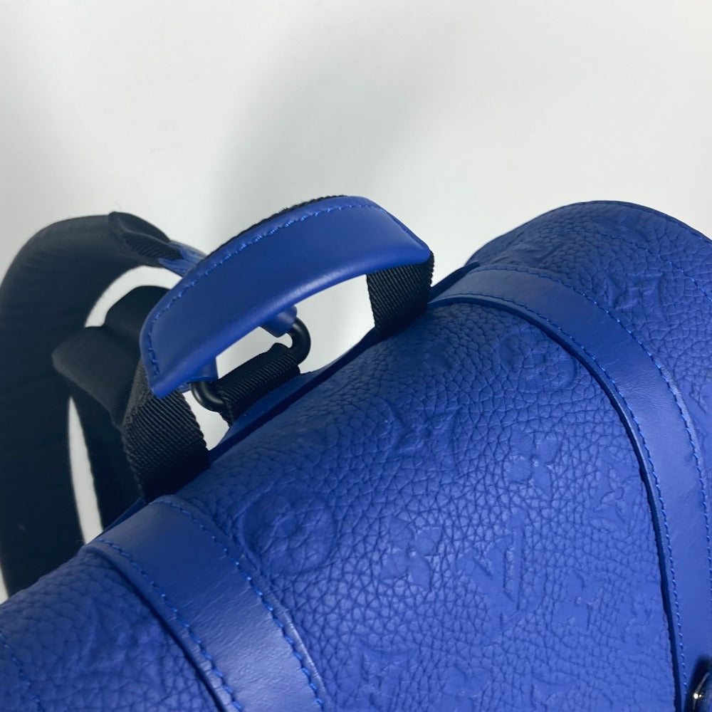 LOUIS VUITTON Backpack M23189 Taurillon Clemence Leather blue Monogram Taurillon Clemence Christopher MM