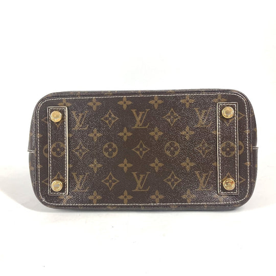 LOUIS VUITTON Handbag M40597 , shiny monogram canvas Brown Shiny monogram LockitPM Women Used Authentic