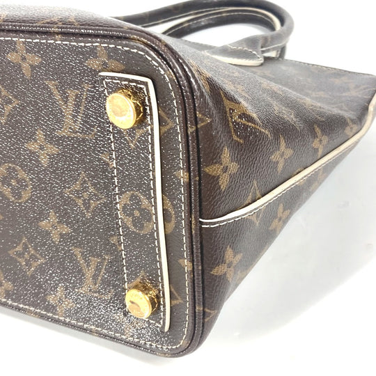 LOUIS VUITTON Handbag M40597 , shiny monogram canvas Brown Shiny monogram LockitPM Women Used Authentic