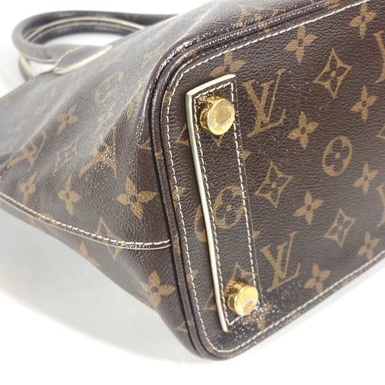LOUIS VUITTON Handbag M40597 , shiny monogram canvas Brown Shiny monogram LockitPM Women Used Authentic