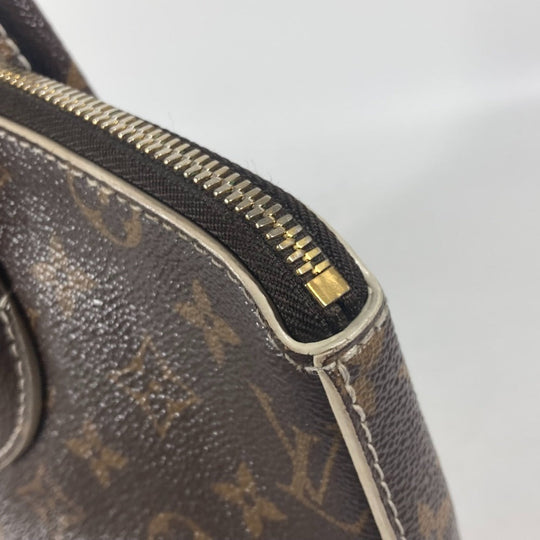LOUIS VUITTON Handbag M40597 , shiny monogram canvas Brown Shiny monogram LockitPM Women Used Authentic