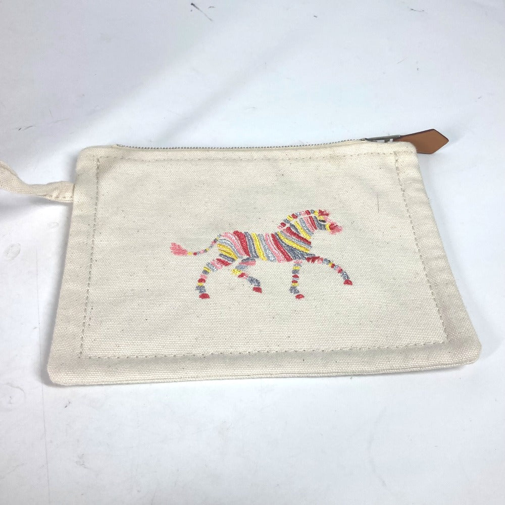 HERMES Handbag canvas pink Horse with pouch Carolama GM Kids Used Authentic
