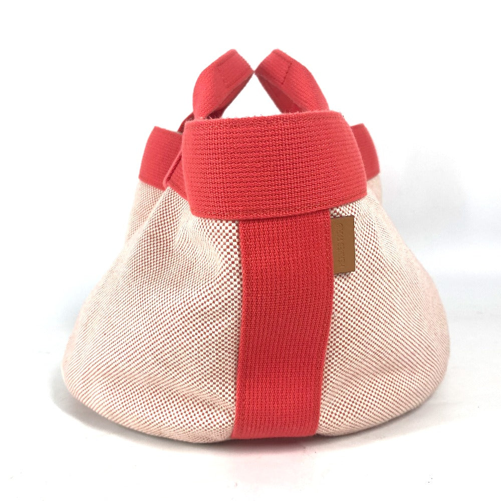 HERMES Handbag canvas pink Horse with pouch Carolama GM Kids Used Authentic
