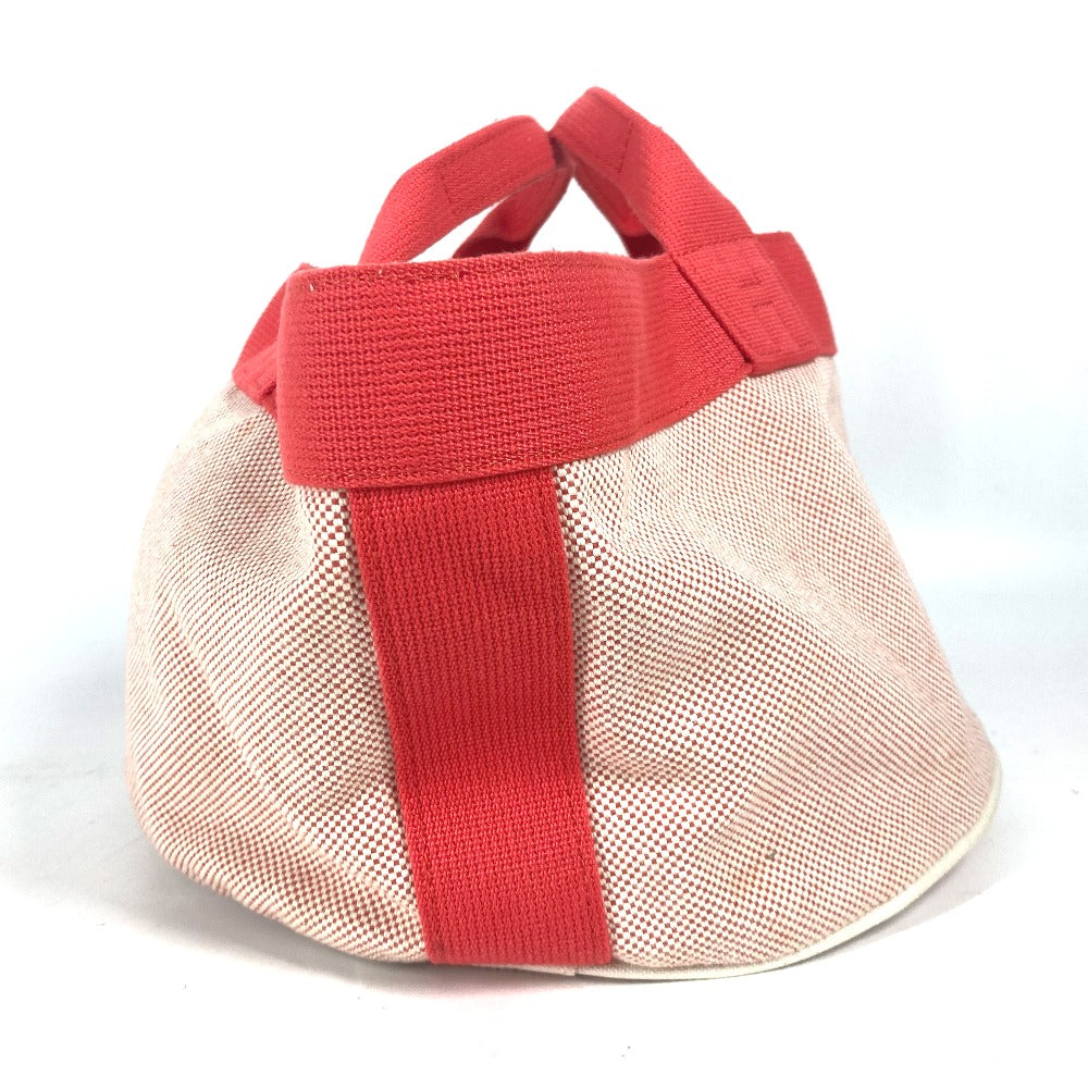 HERMES Handbag canvas pink Horse with pouch Carolama GM Kids Used Authentic