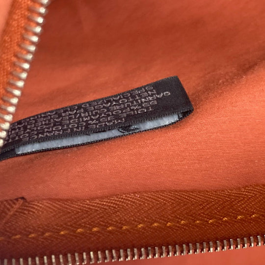 HERMES Boston Duffel bag Towal chevron Orange Sports 2WAY Bag Shoulder Bag Sac de Golf 47 unisex(Unisex) Used Authentic