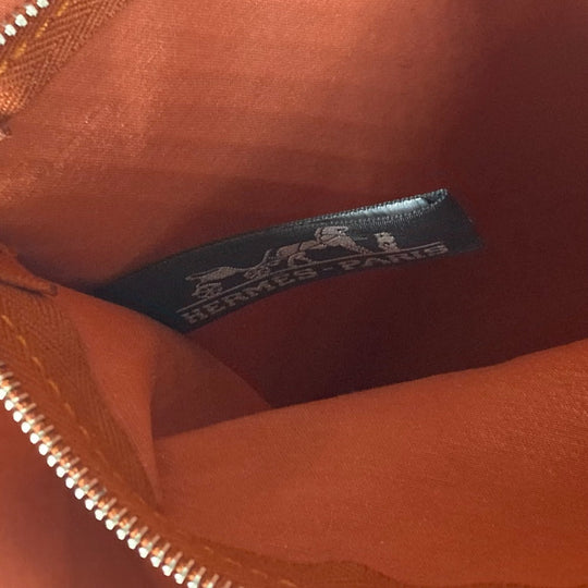 HERMES Boston Duffel bag Towal chevron Orange Sports 2WAY Bag Shoulder Bag Sac de Golf 47 unisex(Unisex) Used Authentic