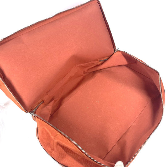 HERMES Boston Duffel bag Towal chevron Orange Sports 2WAY Bag Shoulder Bag Sac de Golf 47 unisex(Unisex) Used Authentic