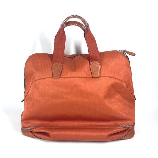 HERMES Boston Duffel bag Towal chevron Orange Sports 2WAY Bag Shoulder Bag Sac de Golf 47 unisex(Unisex) Used Authentic