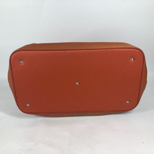 HERMES Boston Duffel bag Towal chevron Orange Sports 2WAY Bag Shoulder Bag Sac de Golf 47 unisex(Unisex) Used Authentic