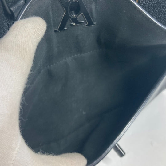 LOUIS VUITTON Handbag M55845 Grain Calfskin Leather black Tote Bag Shoulder Bag Rock Me Tote PM Women Used Authentic