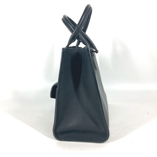 LOUIS VUITTON Handbag M55845 Grain Calfskin Leather black Tote Bag Shoulder Bag Rock Me Tote PM Women Used Authentic