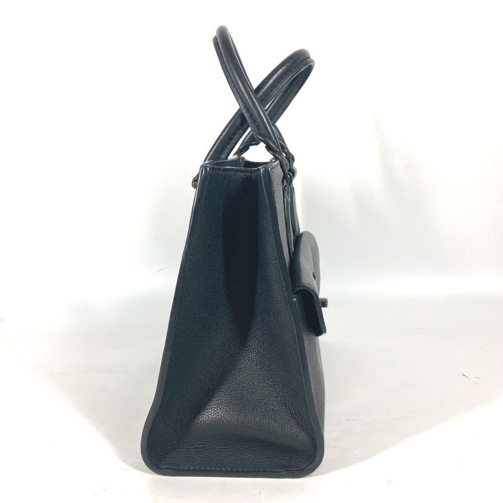 LOUIS VUITTON Handbag M55845 Grain Calfskin Leather black Tote Bag Shoulder Bag Rock Me Tote PM Women Used Authentic