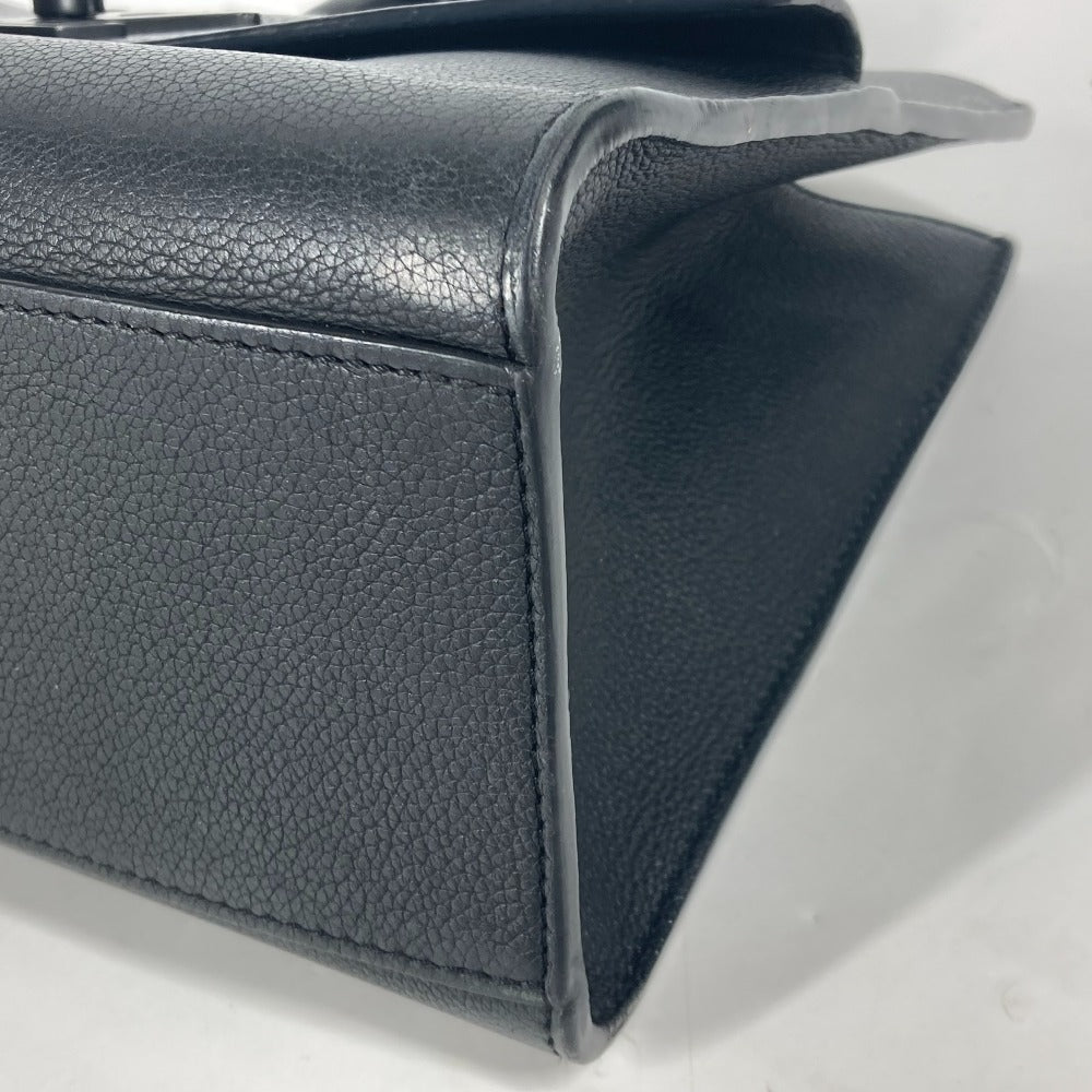 LOUIS VUITTON Handbag M55845 Grain Calfskin Leather black Tote Bag Shoulder Bag Rock Me Tote PM Women Used Authentic