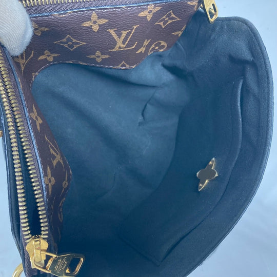 LOUIS VUITTON Handbag M44351 Monogram canvas Brown Monogram Flower Zip Tote PM
