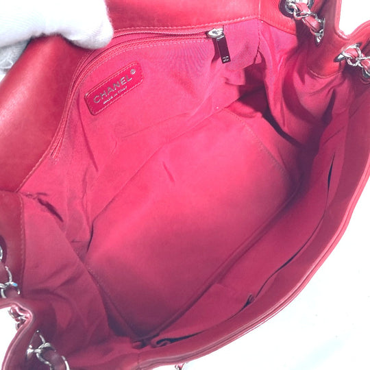 CHANEL Shoulder Bag enamel Red CC COCO Mark Lipstick Women Used Authentic