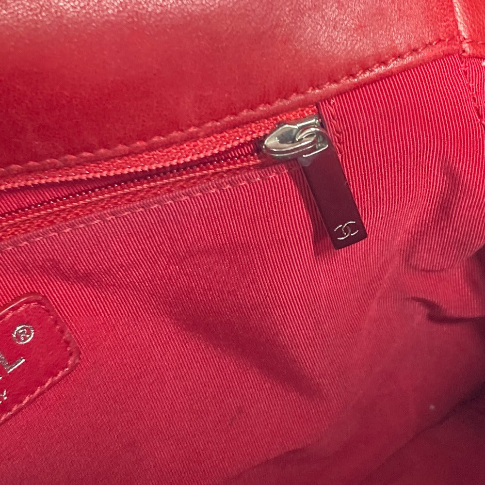 CHANEL Shoulder Bag enamel Red CC COCO Mark Lipstick Women Used Authentic