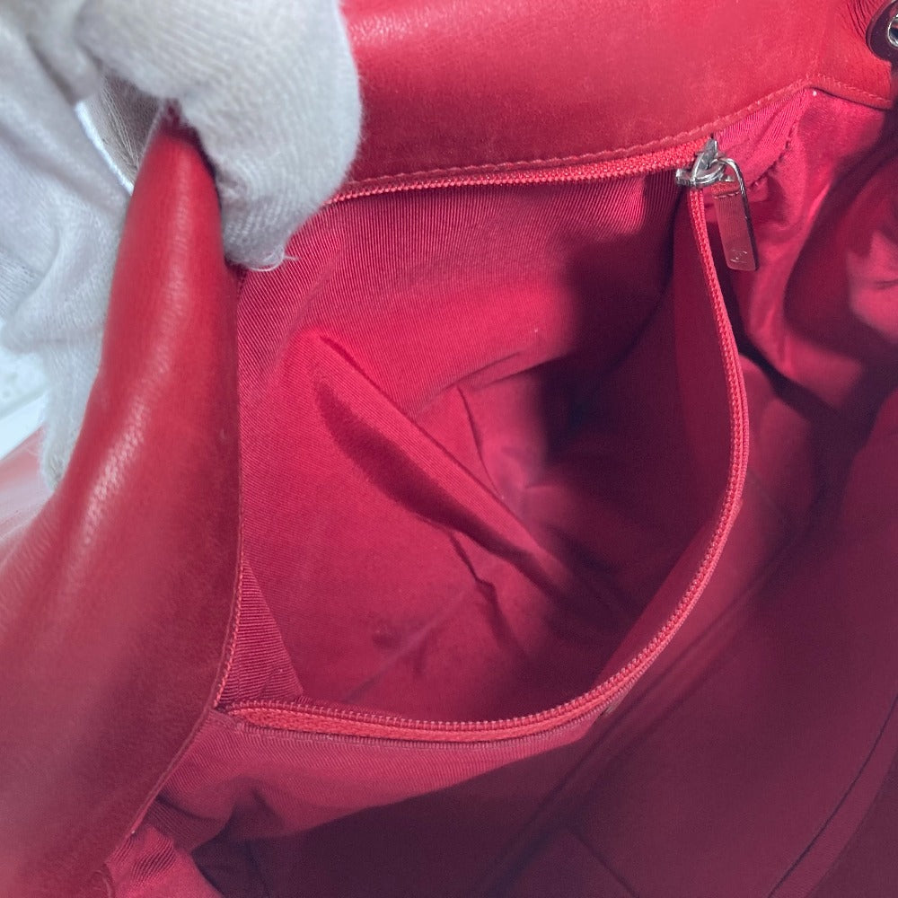 CHANEL Shoulder Bag enamel Red CC COCO Mark Lipstick Women Used Authentic