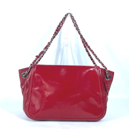 CHANEL Shoulder Bag enamel Red CC COCO Mark Lipstick Women Used Authentic