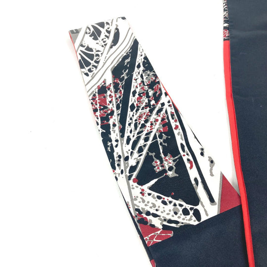 HERMES scarf silk Red Maxi Twilly Twilly Women Used Authentic