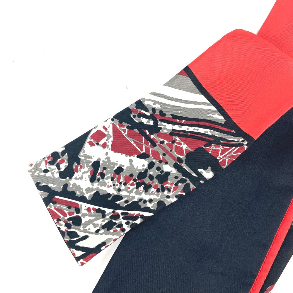 HERMES scarf silk Red Maxi Twilly Twilly Women Used Authentic