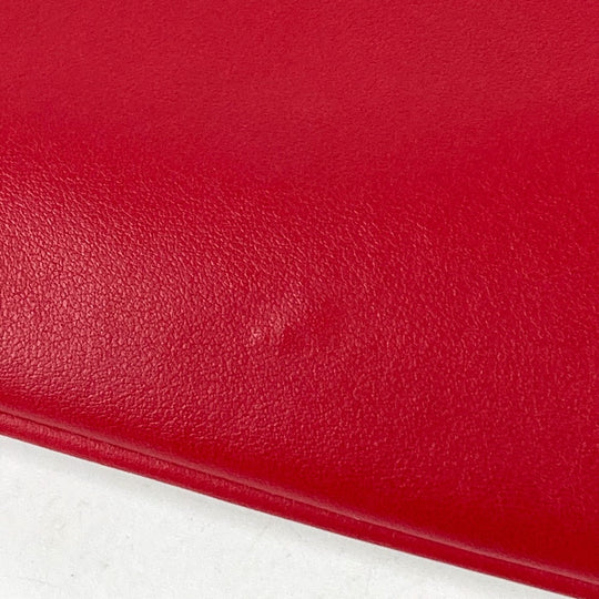 FENDI Clutch bag 8BS001 leather Red Triplet unisex(Unisex) Used Authentic