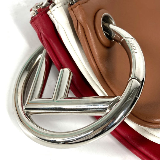 FENDI Clutch bag 8BS001 leather Red Triplet unisex(Unisex) Used Authentic