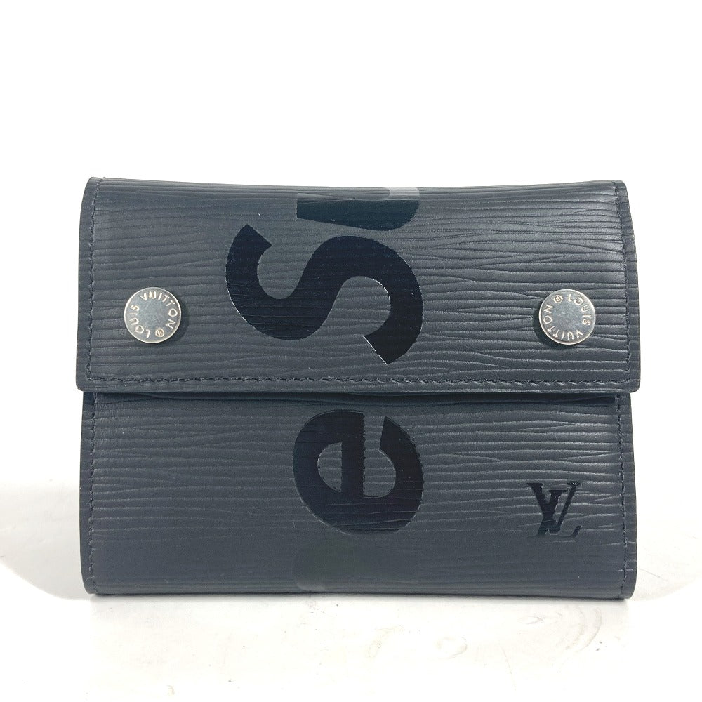 LOUIS VUITTON Trifold wallet M67711 Epi Leather black Epi Supreme collaboration Chain Wallet CH.CP WALLET mens Used Authentic