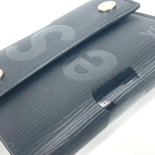 LOUIS VUITTON Trifold wallet M67711 Epi Leather black Epi Supreme collaboration Chain Wallet CH.CP WALLET mens Used Authentic