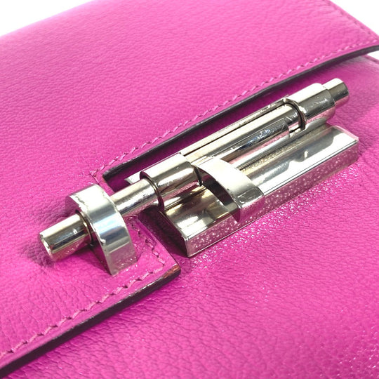 HERMES Clutch bag Shave purple Veru Women Used Authentic