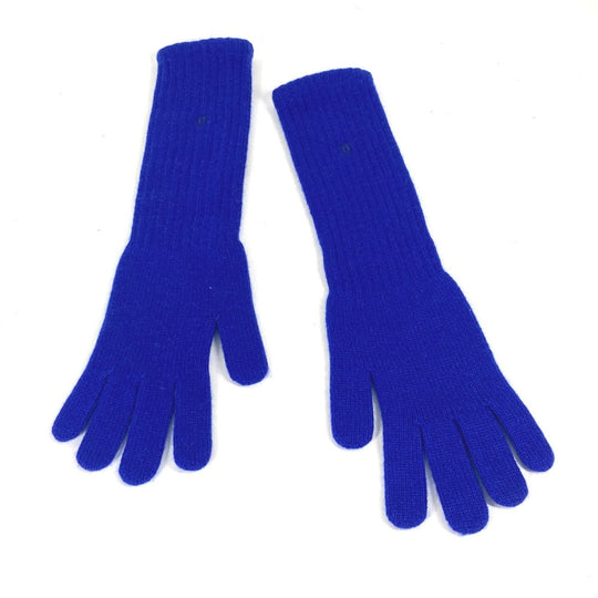 CHANEL gloves cashmere blue Long Gloves CC COCO Mark