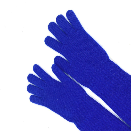 CHANEL gloves cashmere blue Long Gloves CC COCO Mark