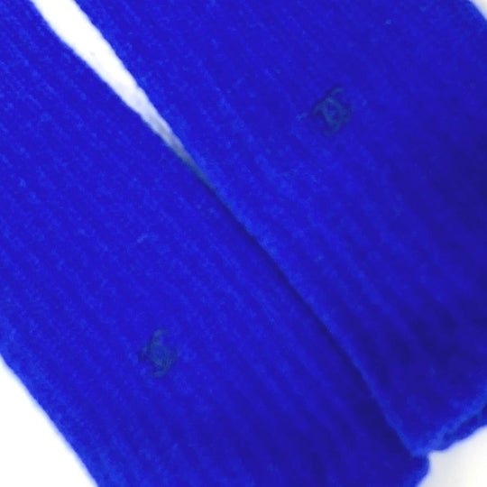 CHANEL gloves cashmere blue Long Gloves CC COCO Mark