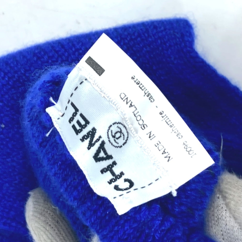 CHANEL gloves cashmere blue Long Gloves CC COCO Mark