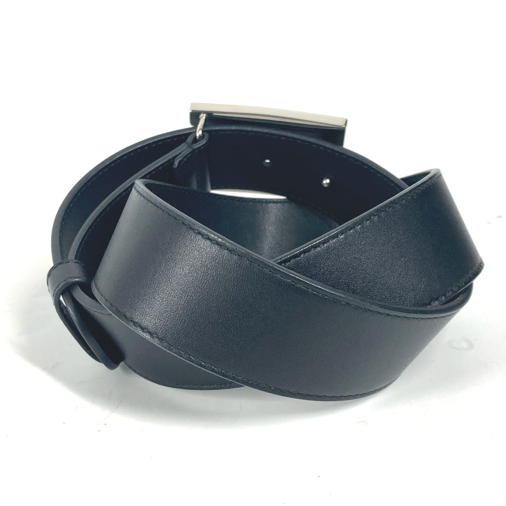 GUCCI belt 550106 leather black Sequin GG logo crystal Women Used Authentic