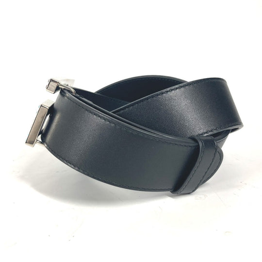 GUCCI belt 550106 leather black Sequin GG logo crystal Women Used Authentic