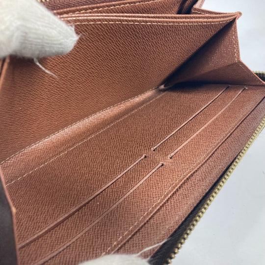 LOUIS VUITTON Long Wallet Purse M93759 Monogram canvas Brown Monogram Rose Stephen Sprouse Zippy wallet Women Used Authentic